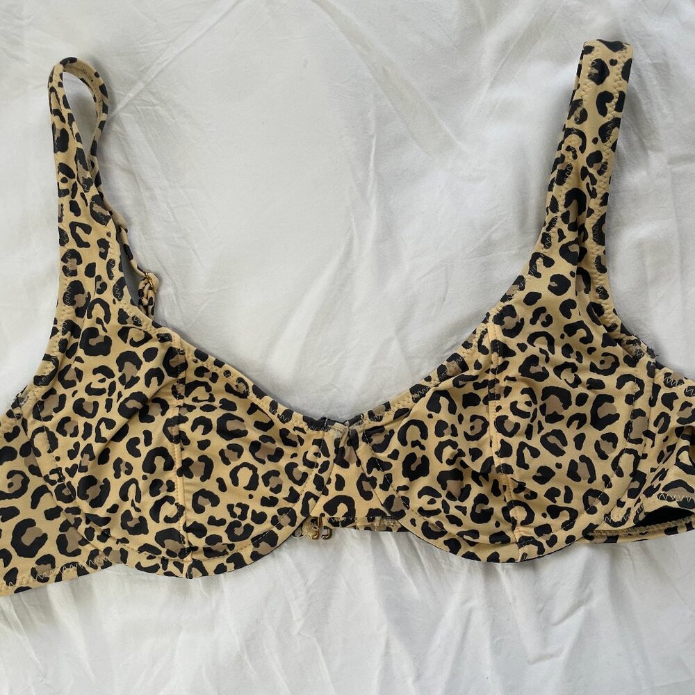 L.A. Hearts by PacSun Leopard Underwire Bikini Top - Size M